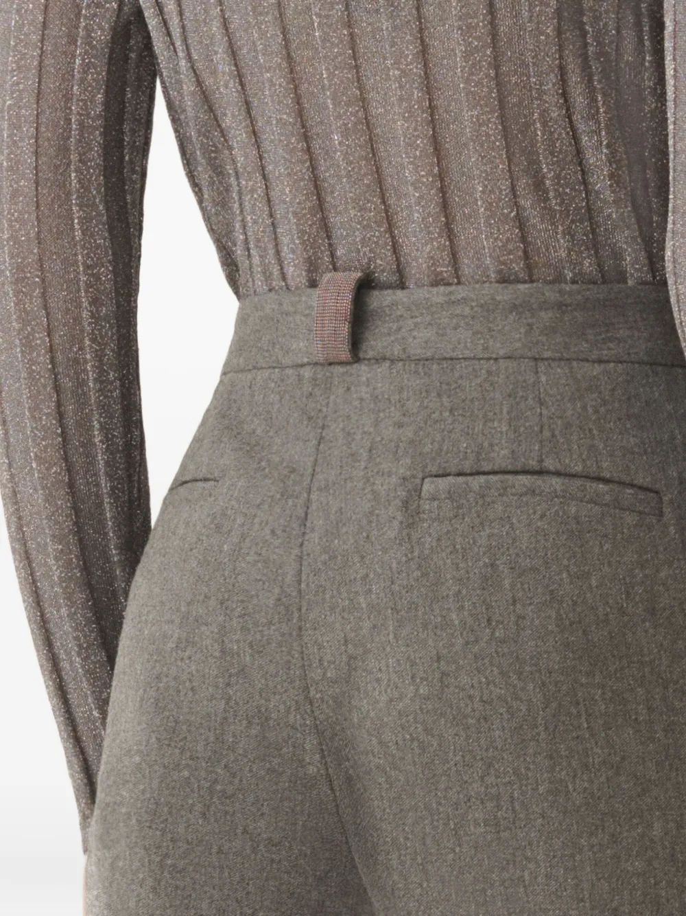 Fabiana Filippi Montefalco Trousers In Flannel In Gray