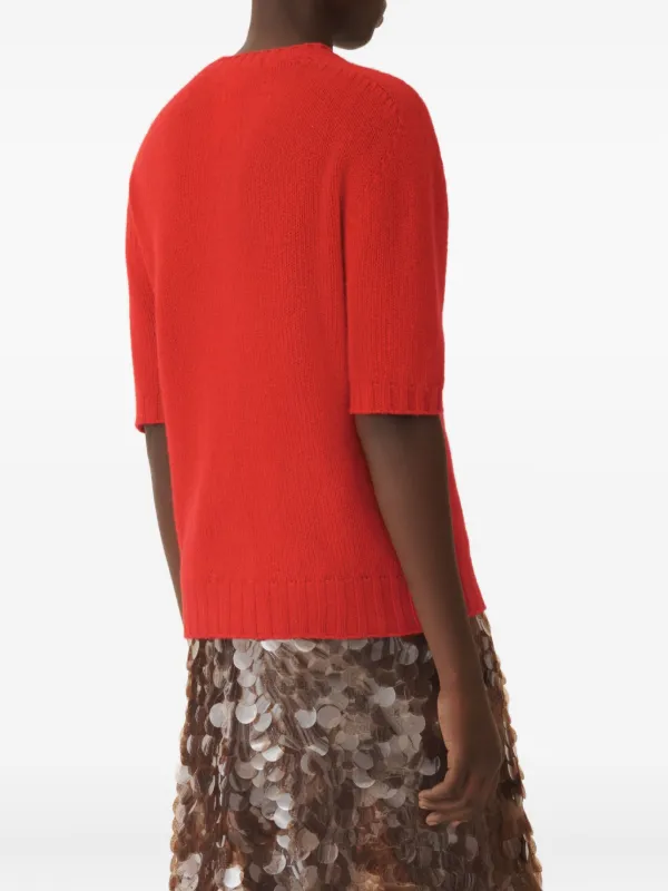 Fabiana Filippi short-sleeve Sweater | Red | FARFETCH BH