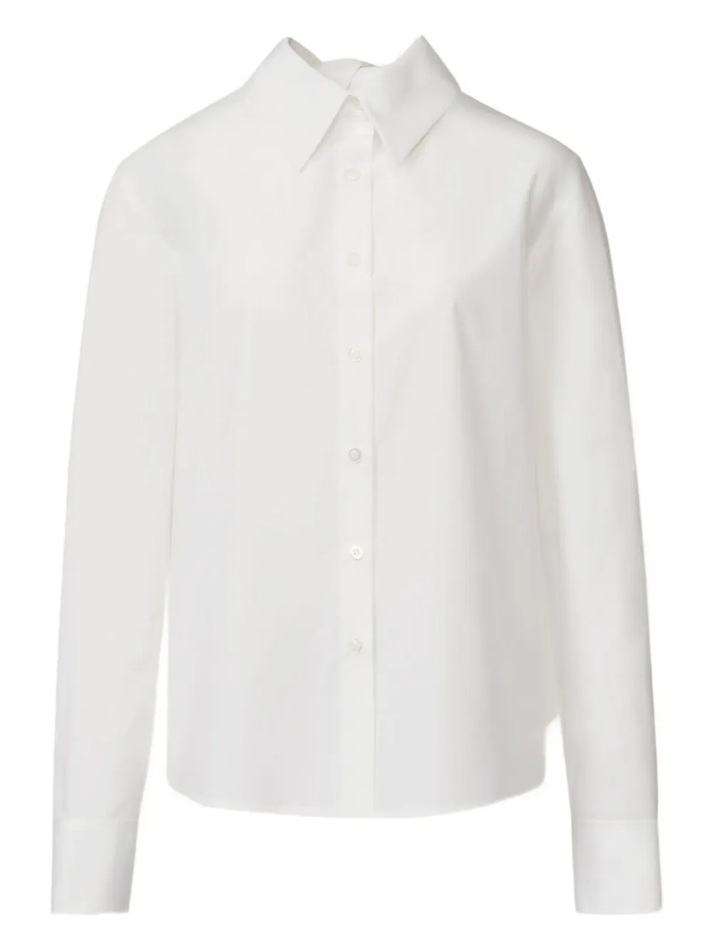 Fabiana Filippi Bow-detail Point-collar Shirt In White