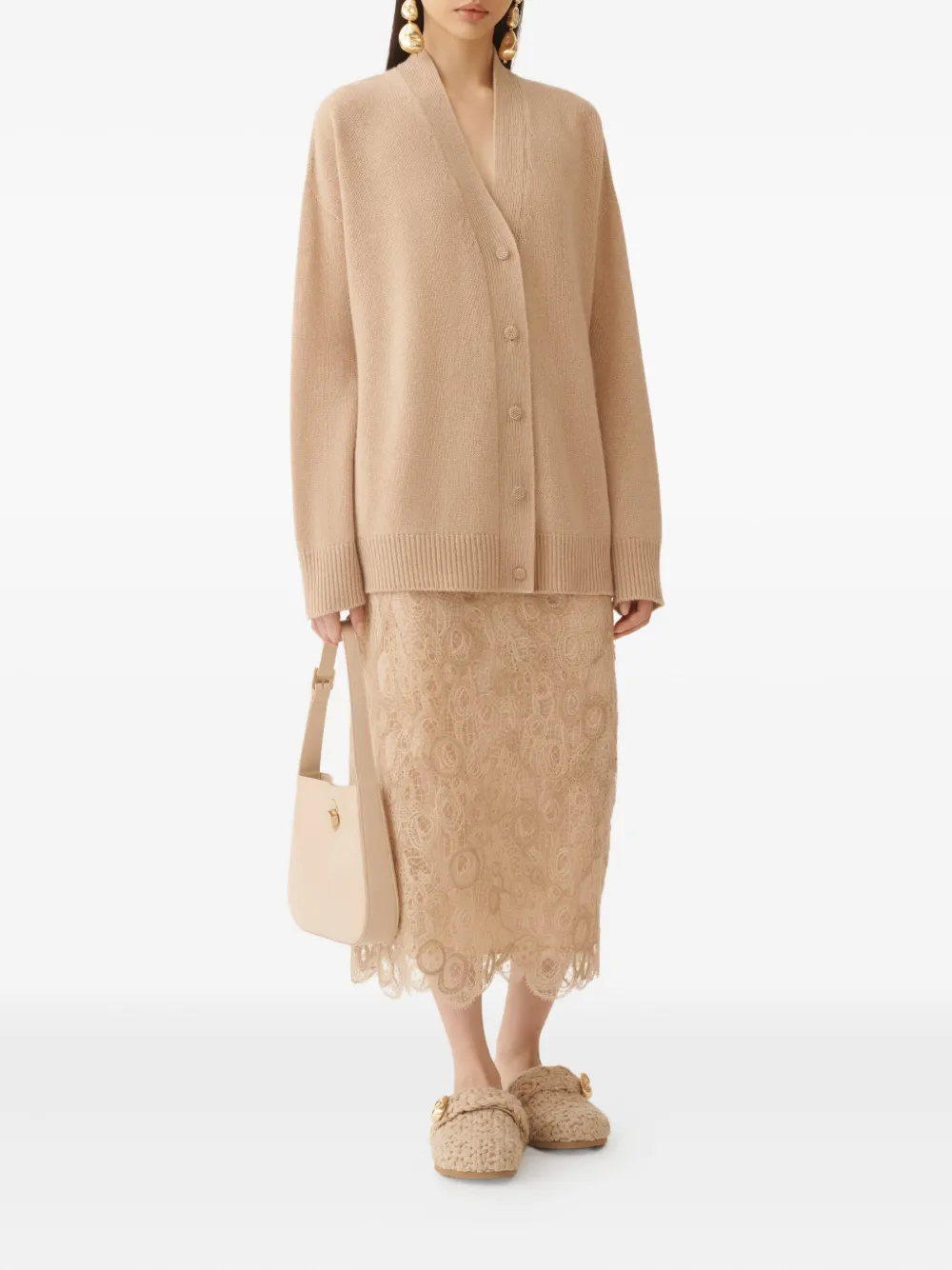 Fabiana Filippi Vest met V-hals Beige