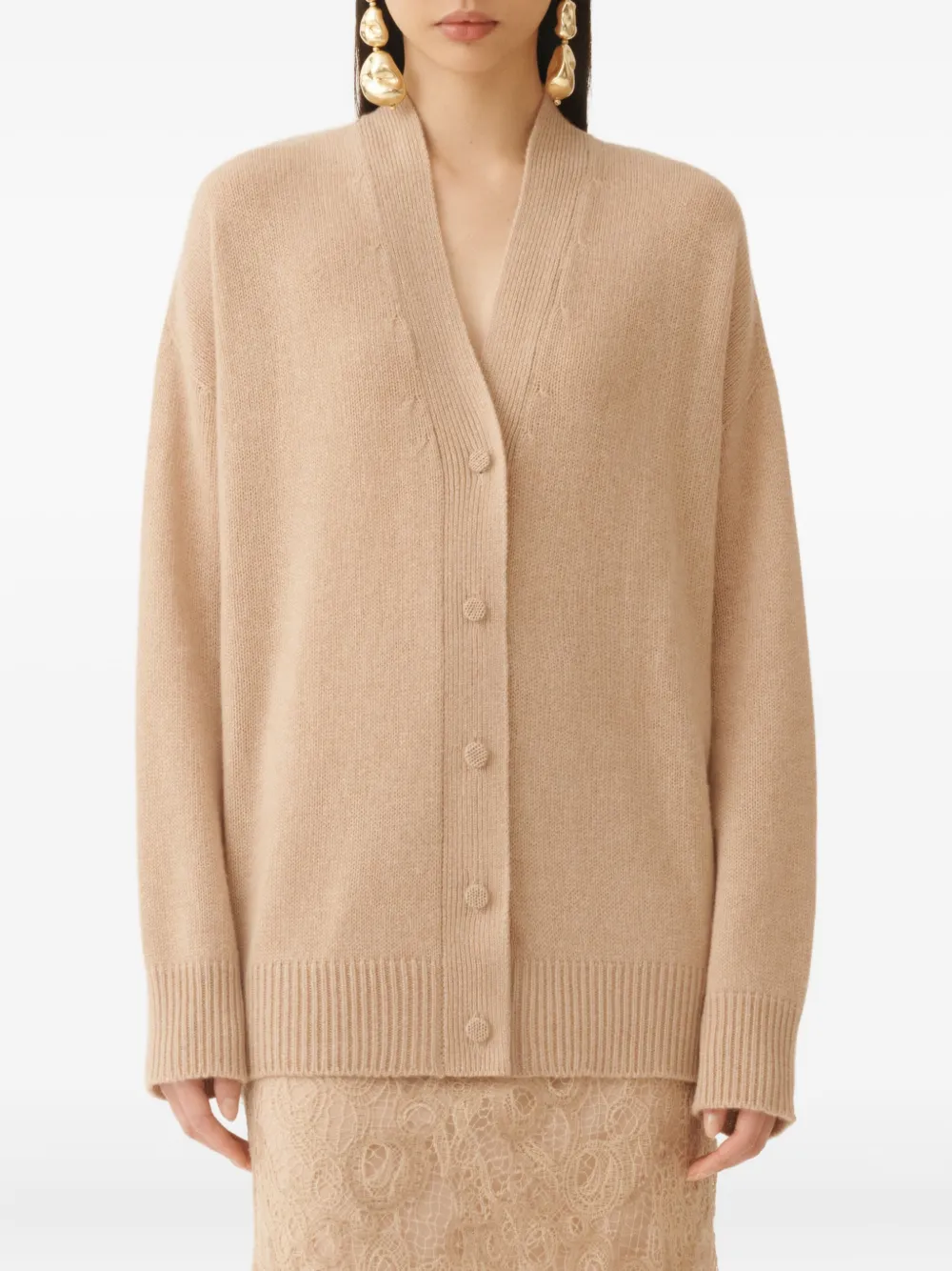 Fabiana Filippi Vest met V-hals Beige