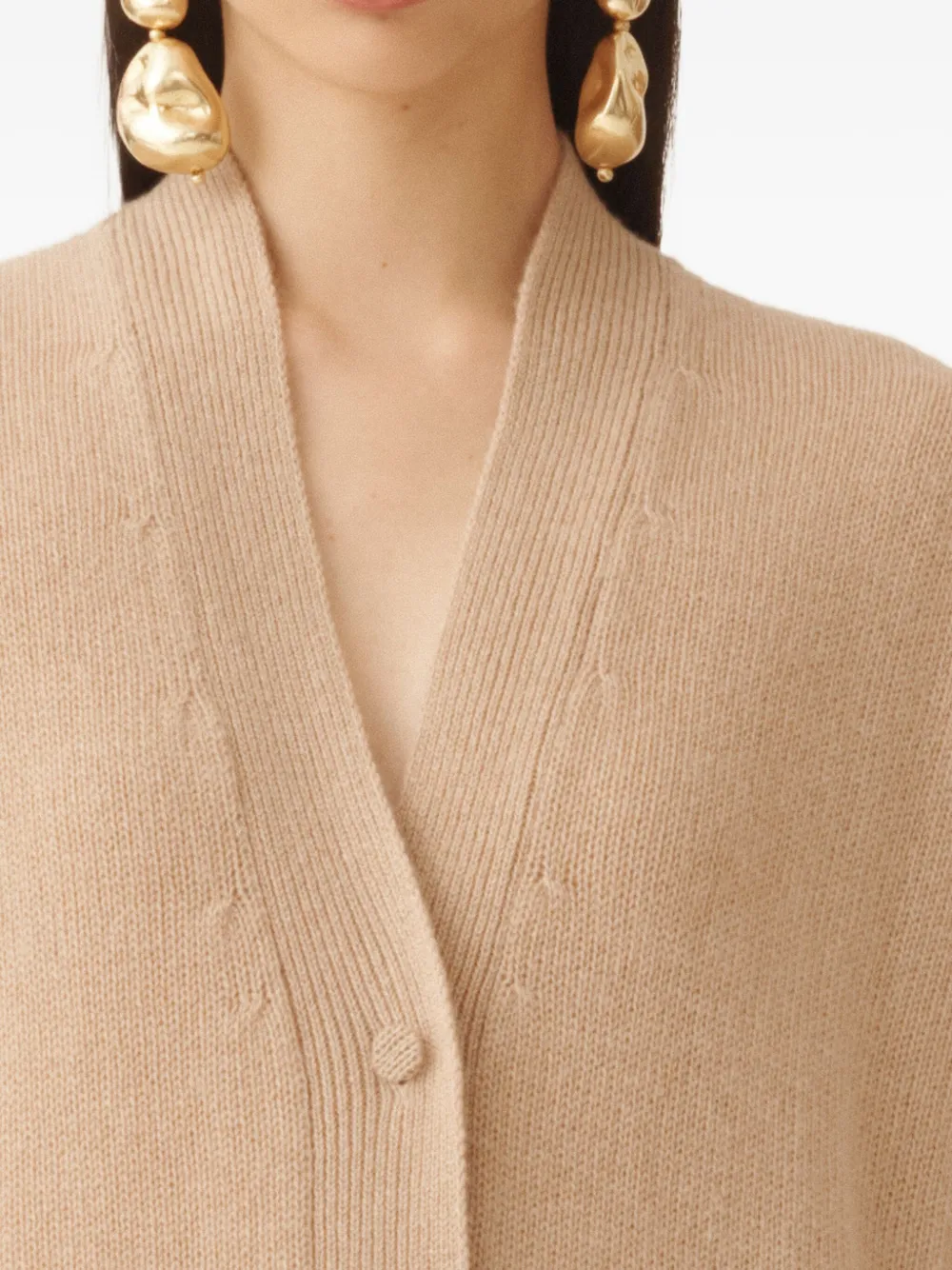 Fabiana Filippi Vest met V-hals Beige