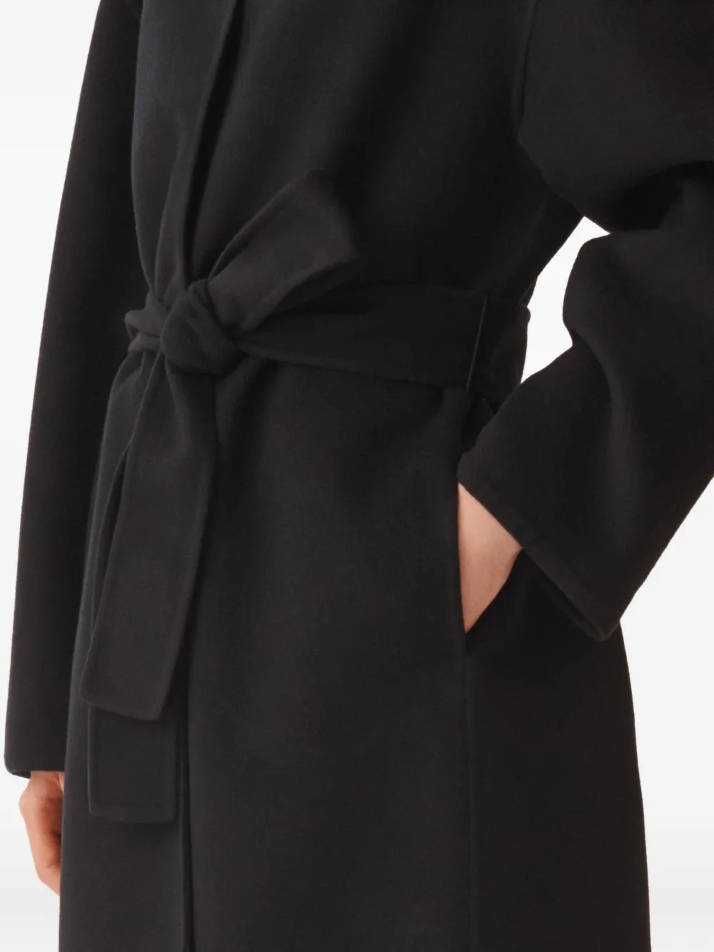 Fabiana Filippi Double Wool Coat In Black
