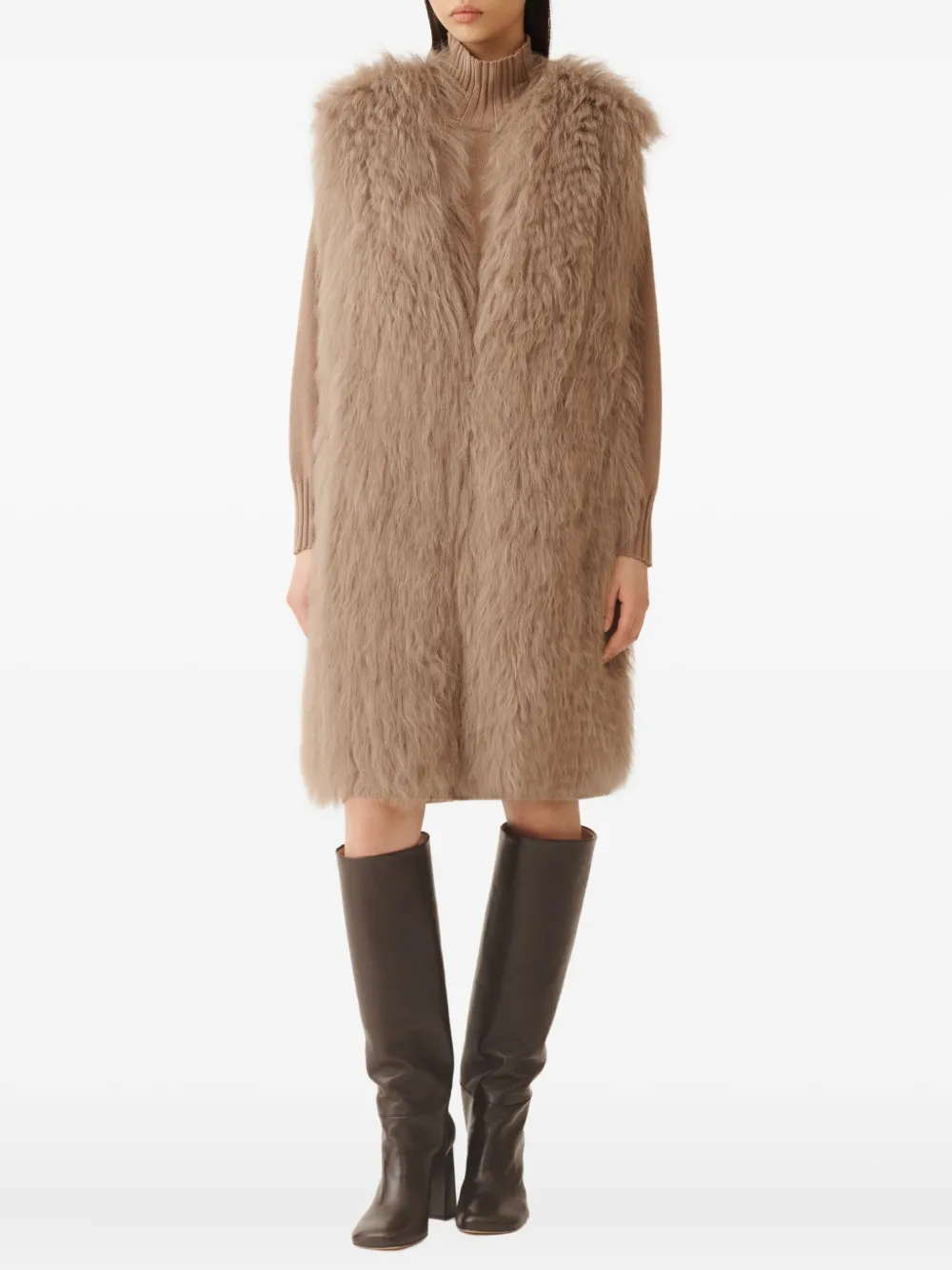 Fabiana Filippi panelled vest - Neutrals