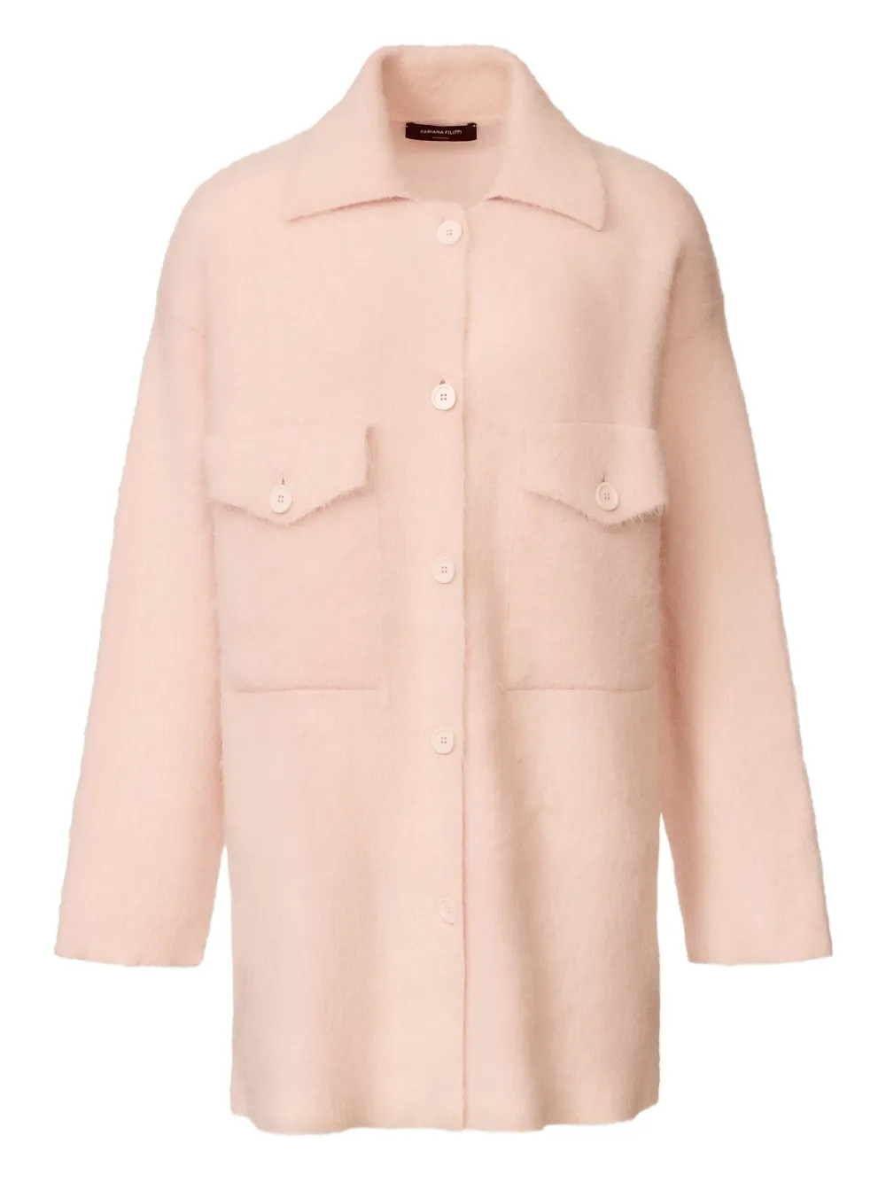 Fabiana Filippi Shirt In Brushed Merino And Mohair In Pink