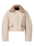 Fabiana Filippi knitted-collar wool jacket - Neutrals