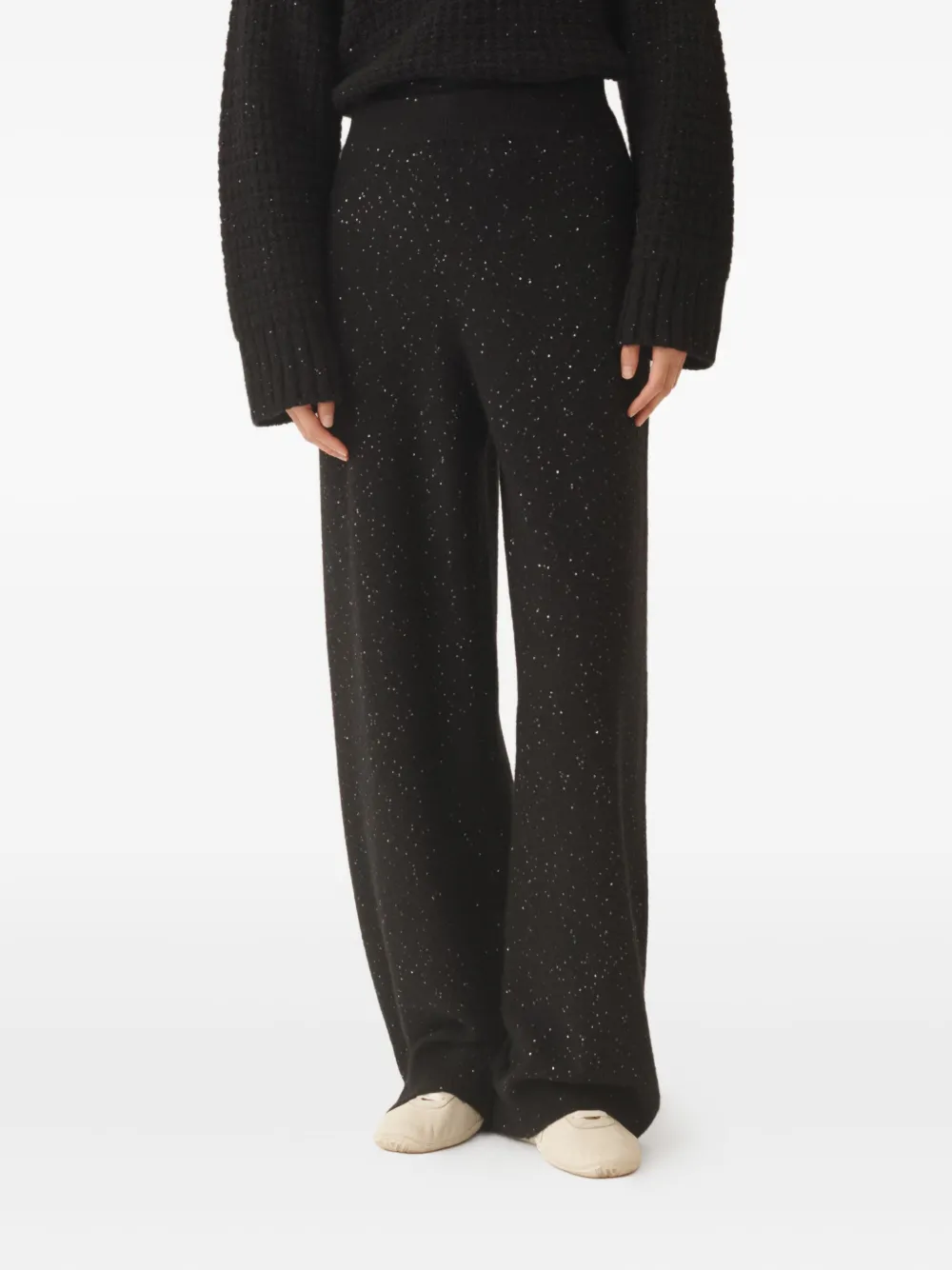 Fabiana Filippi Sequin-embellished Trousers In Black