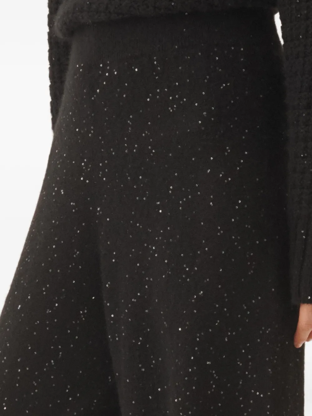 Fabiana Filippi Sequin-embellished Trousers In Black