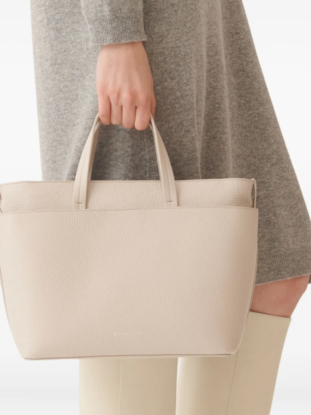 Fabiana Filippi Leren shopper Grijs