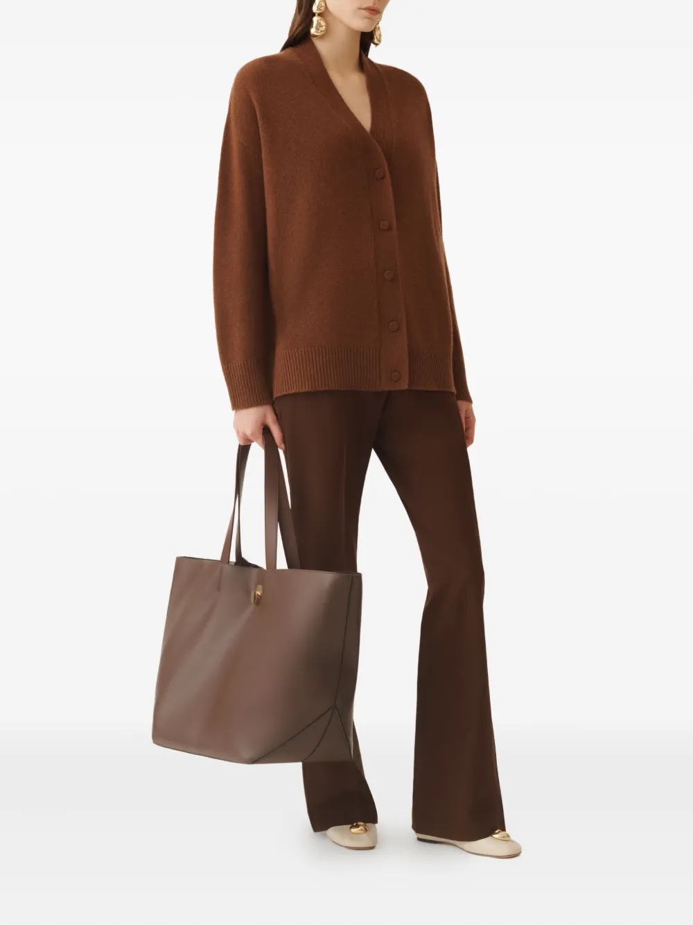 Fabiana Filippi Vest met V-hals Beige