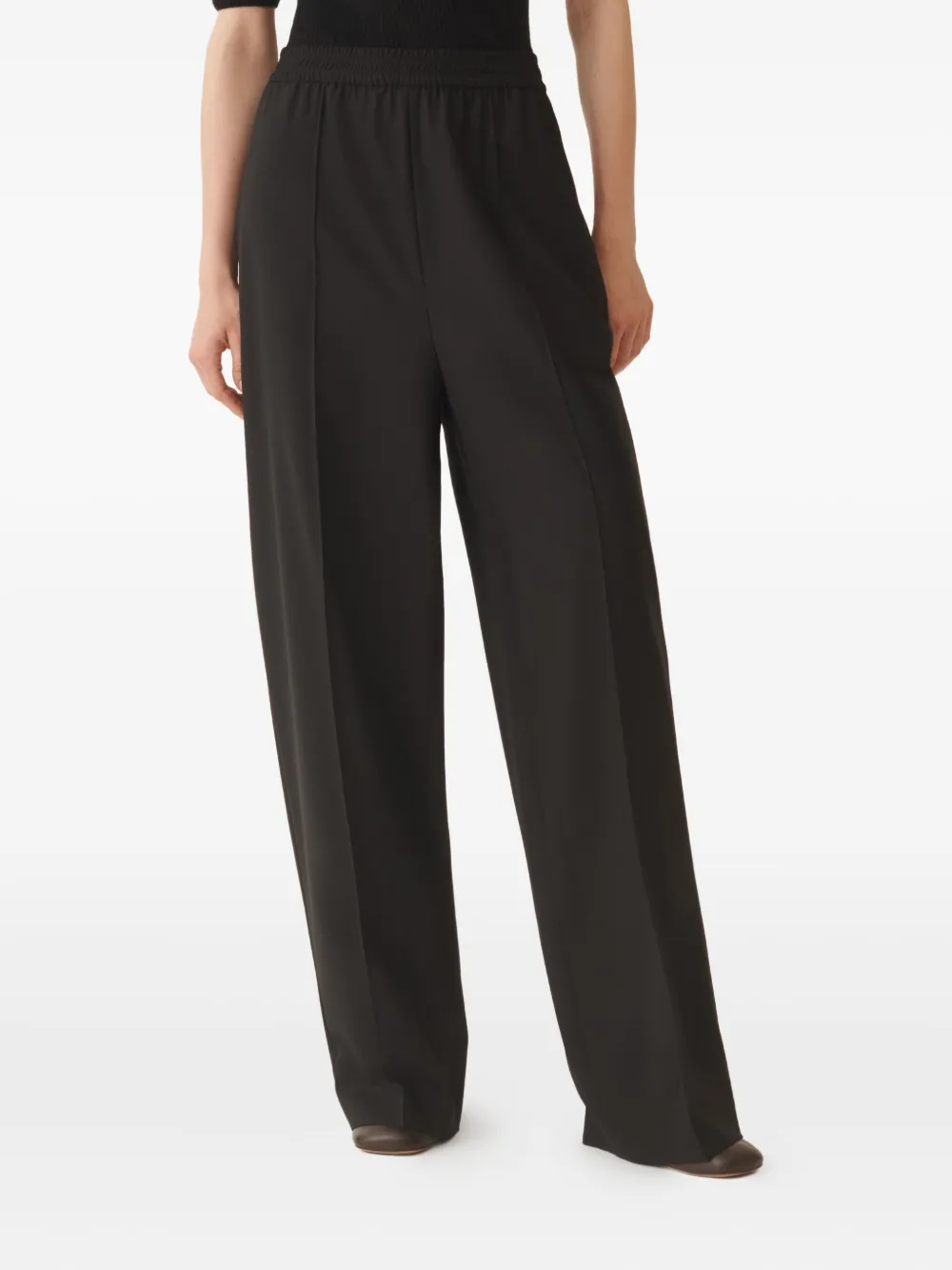 Fabiana Filippi Broek met elastische tailleband Zwart