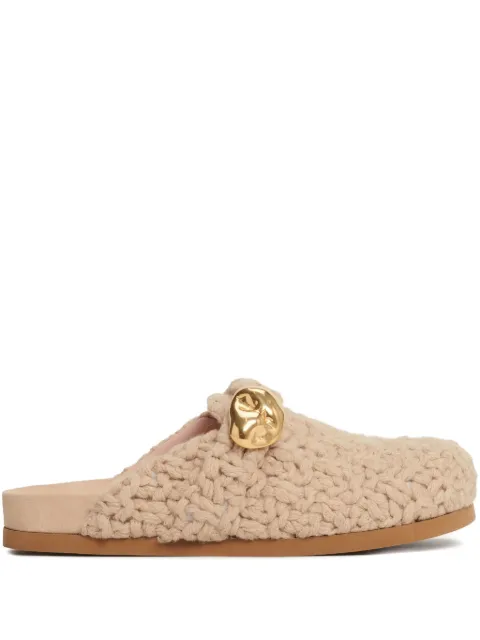 Fabiana Filippi knitted sude mules