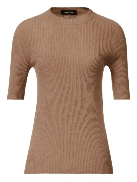 Fabiana Filippi ribbed short-sleeve top
