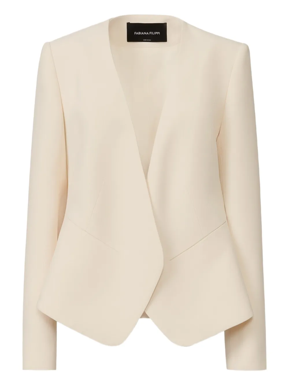Fabiana Filippi Cady jack met asymmetrische afwerking Beige