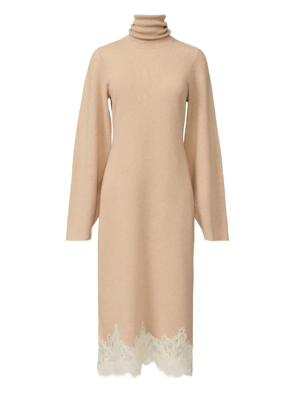 Fabiana Filippi roll-neck lace-trim dress | Neutrals | Image 1
