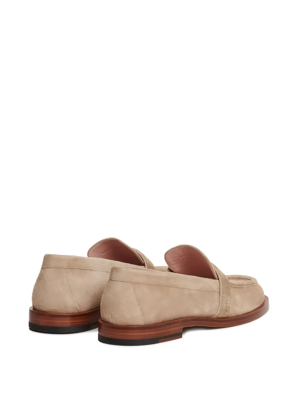 Fabiana Filippi suede embellished loafers Neutrals