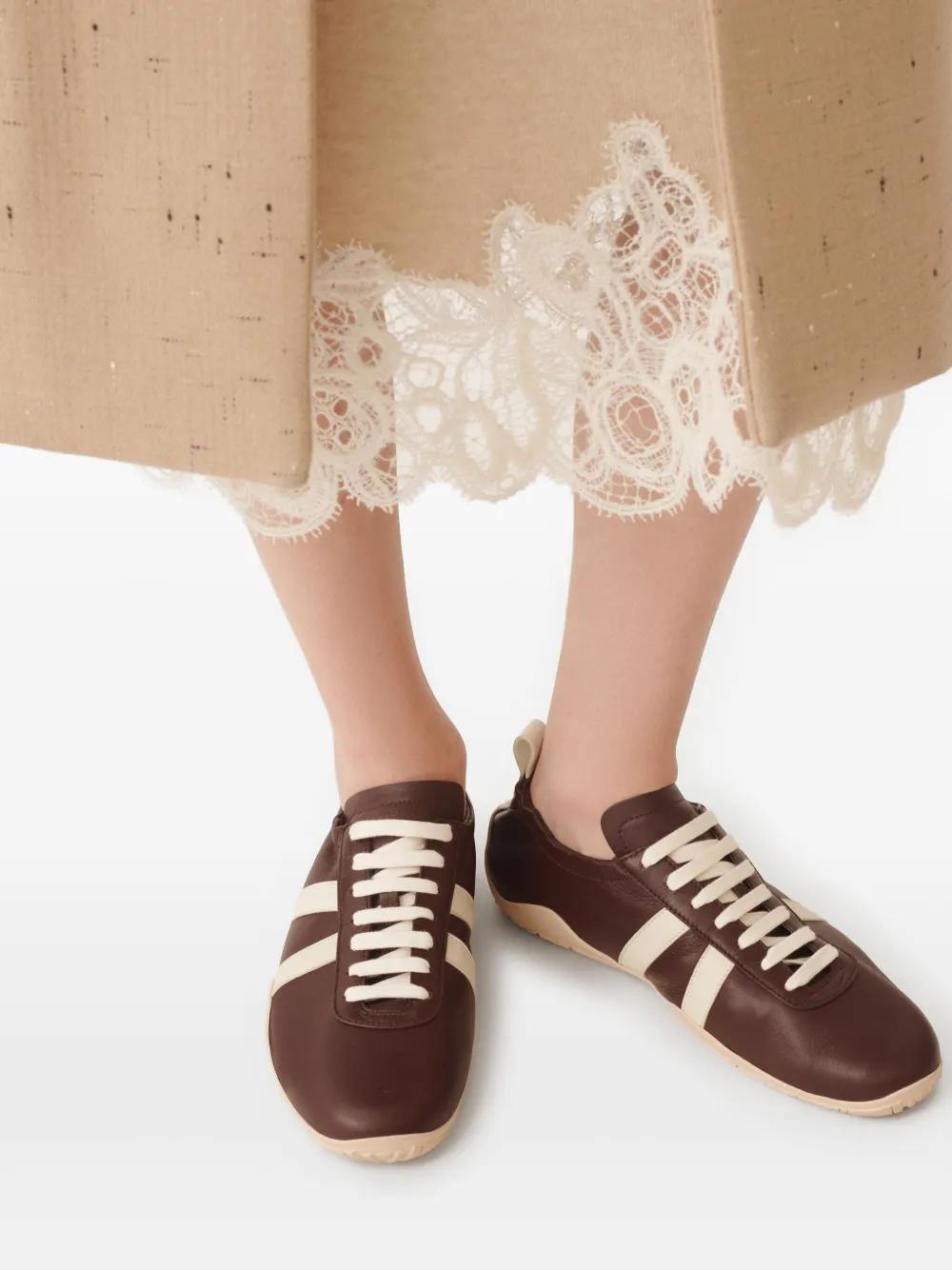 Fabiana Filippi lace-up sneakers Brown