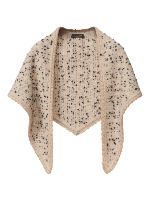 Fabiana Filippi tweed-trimmed triangular scarf