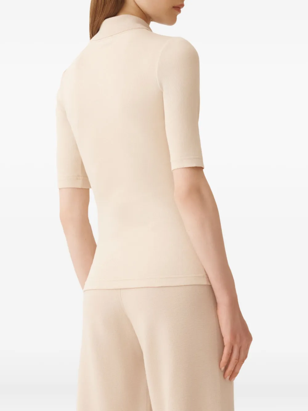 Fabiana Filippi Top met verfraaide kraag Beige