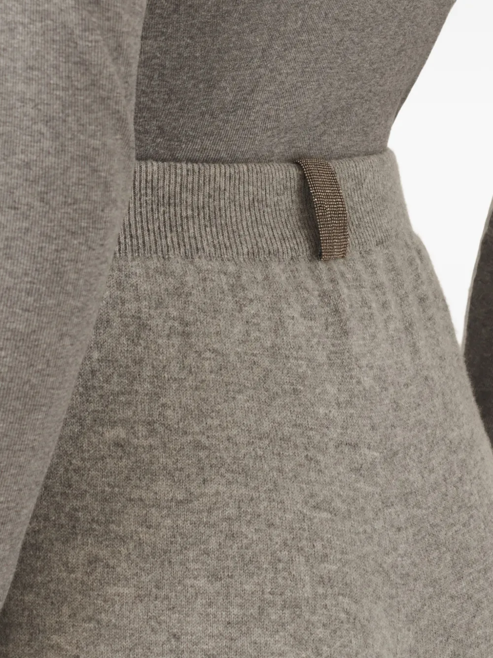Fabiana Filippi Platinum kasjmier broek met wijde pijpen Grijs