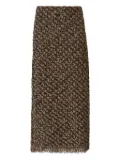 Fabiana Filippi tweed maxi skirt - Brown