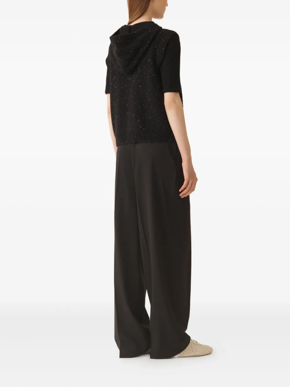 Fabiana Filippi Hoodie verfraaid met pailletten Zwart