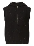 Fabiana Filippi sequin-embellished hoodie - Black