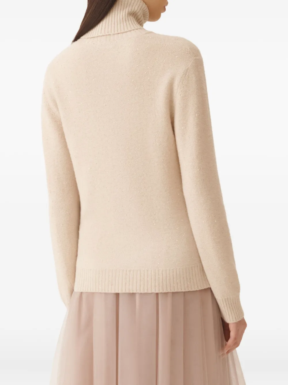 Fabiana Filippi Coltrui verfraaid met pailletten Beige