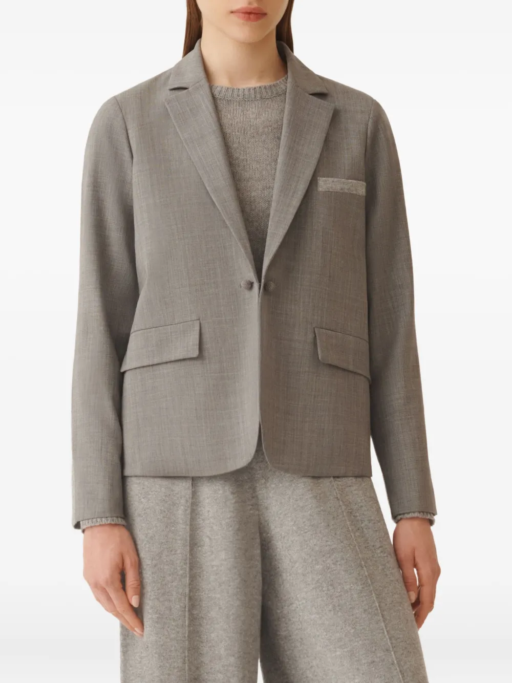 Fabiana Filippi Blazer met zakdetail Grijs