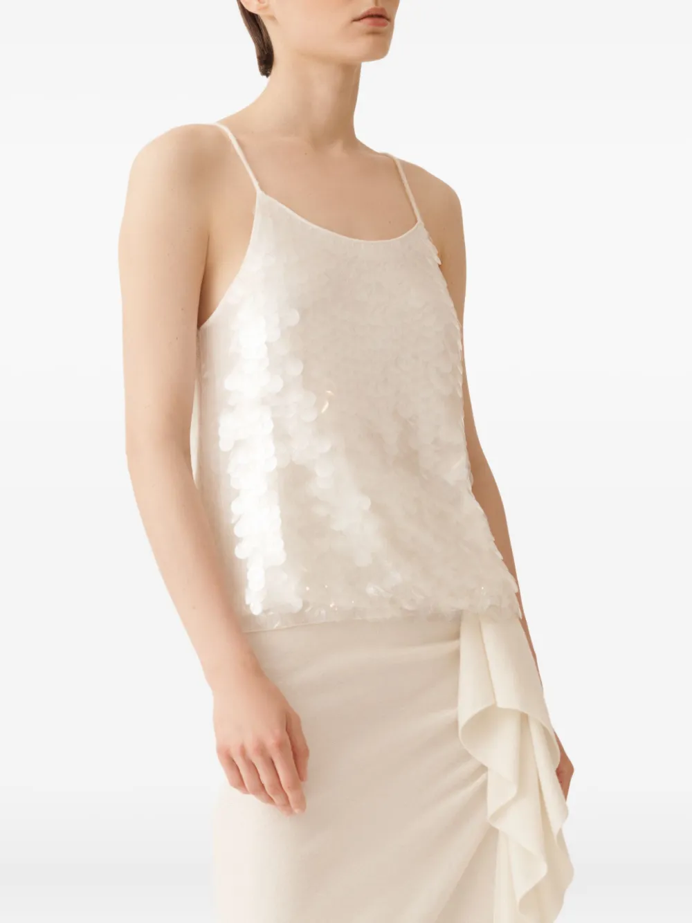 Fabiana Filippi Top met pailletten Wit