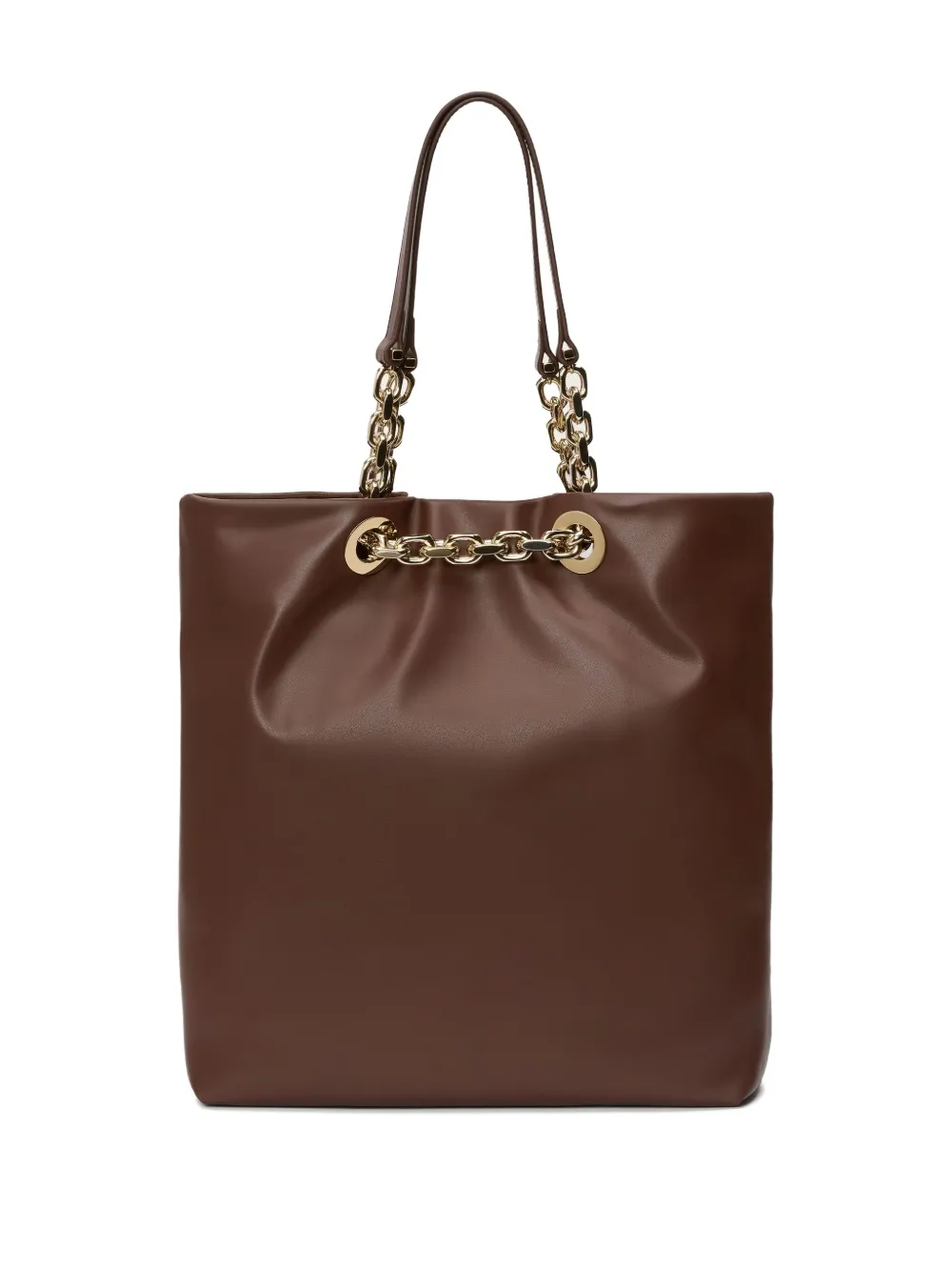 Fabiana Filippi Leren shopper Bruin