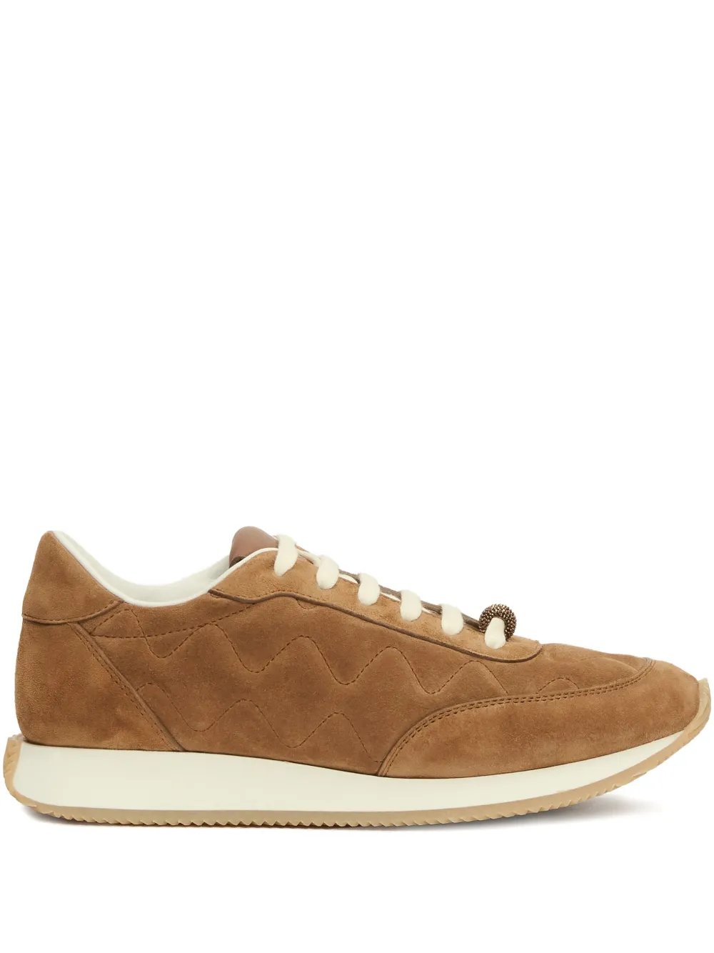 Fabiana Filippi quilted suede sneakers | Brown | Image 1