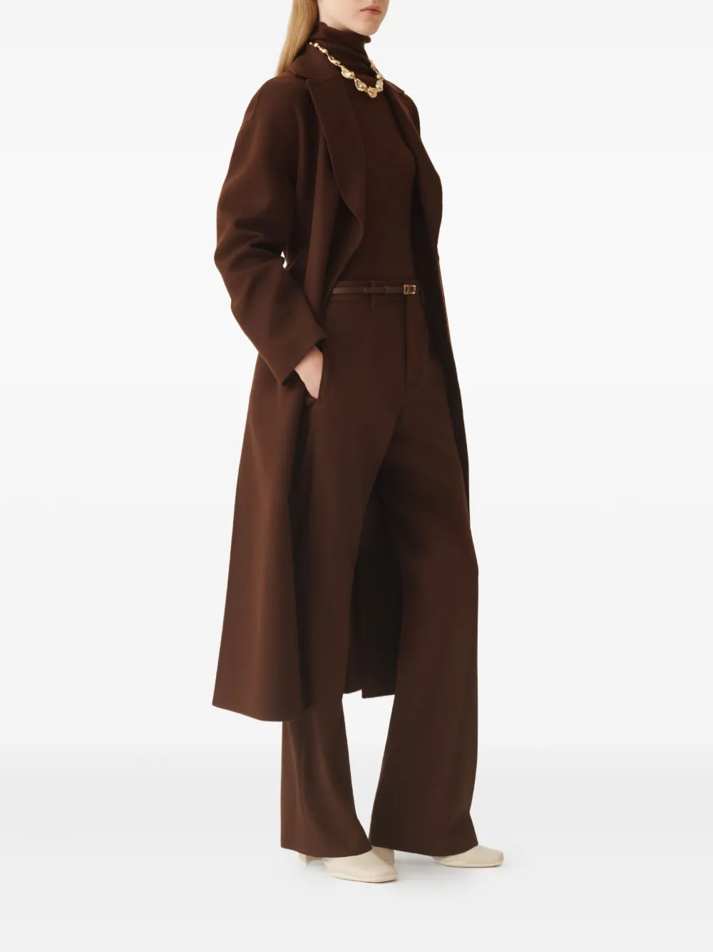 Fabiana Filippi welt-pocket zip trousers Bruin