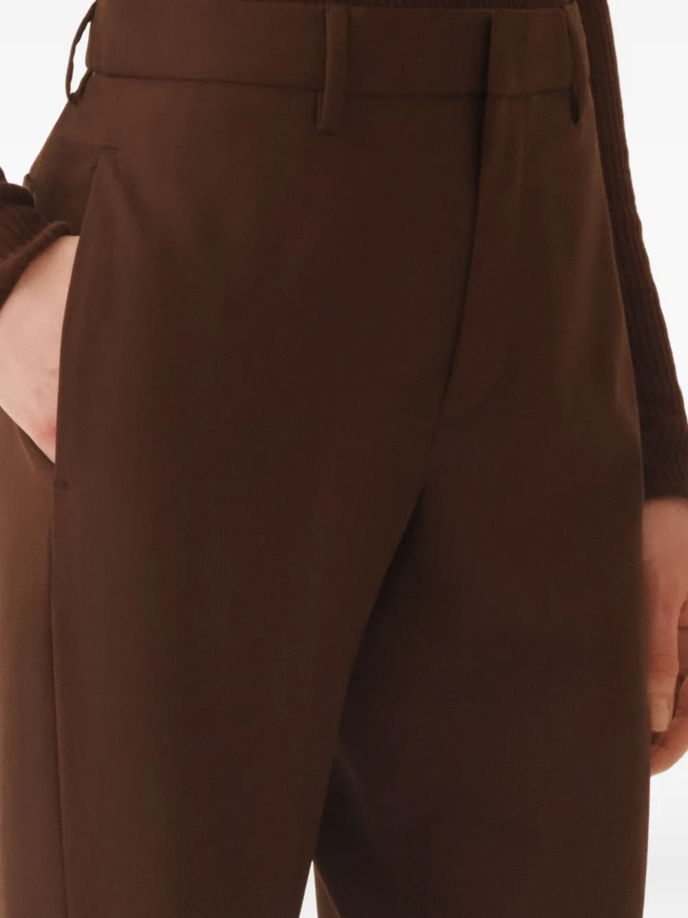 Fabiana Filippi welt-pocket zip trousers Bruin