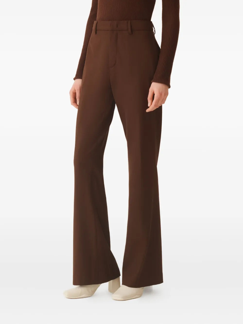 Fabiana Filippi welt-pocket zip trousers Bruin