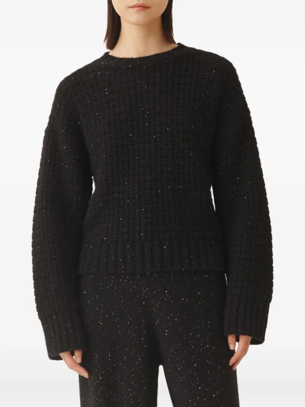 Fabiana Filippi Sequin-embellished Sweater In Black