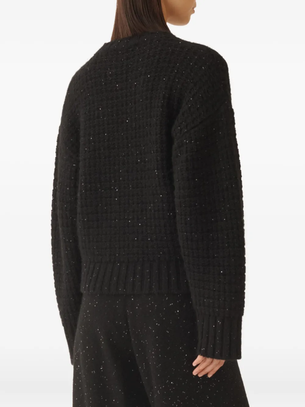 Fabiana Filippi Sequin-embellished Sweater In Black