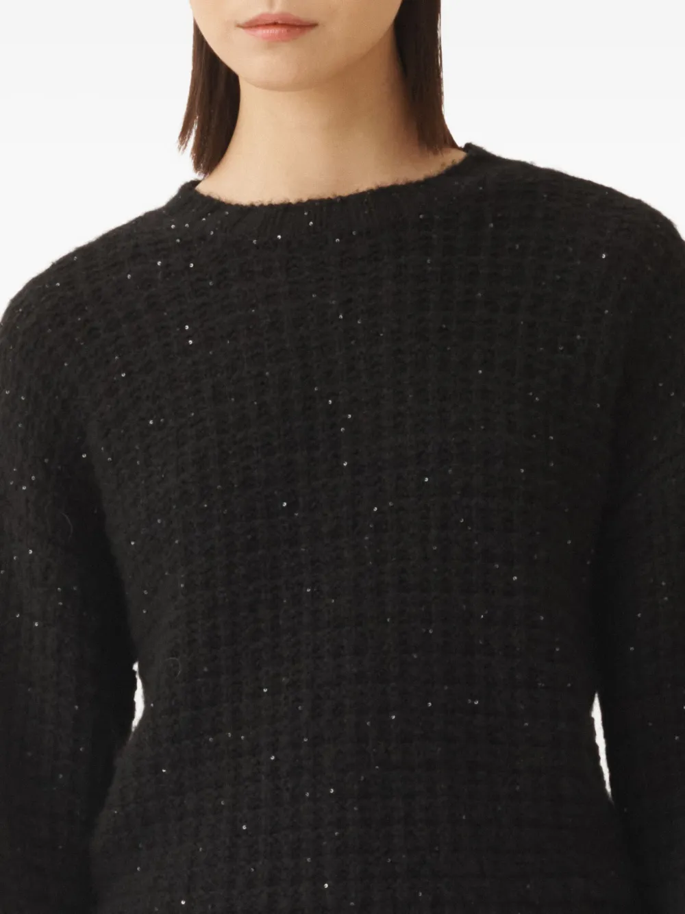Fabiana Filippi Sequin-embellished Sweater In Black