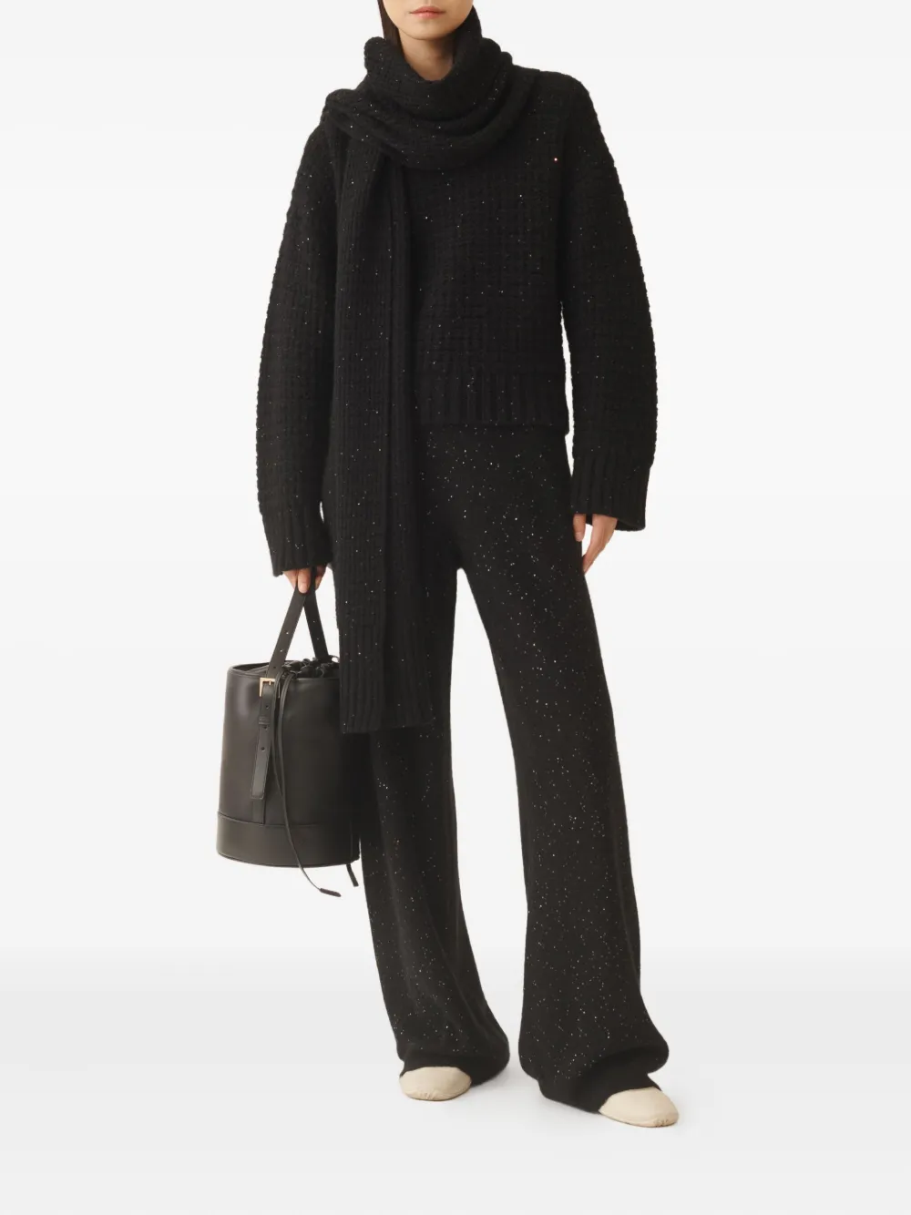 Fabiana Filippi Sequin-embellished Sweater In Black