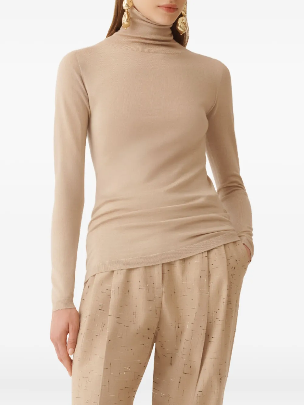 Fabiana Filippi Coltrui met lange mouwen Beige