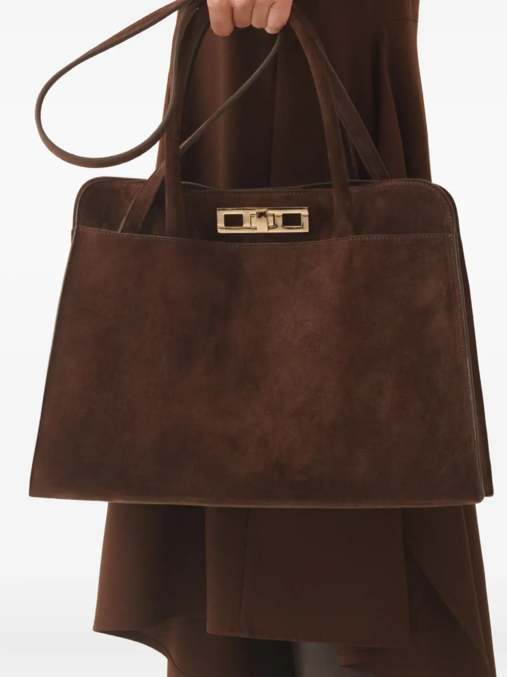 Fabiana Filippi Suède shopper - Bruin