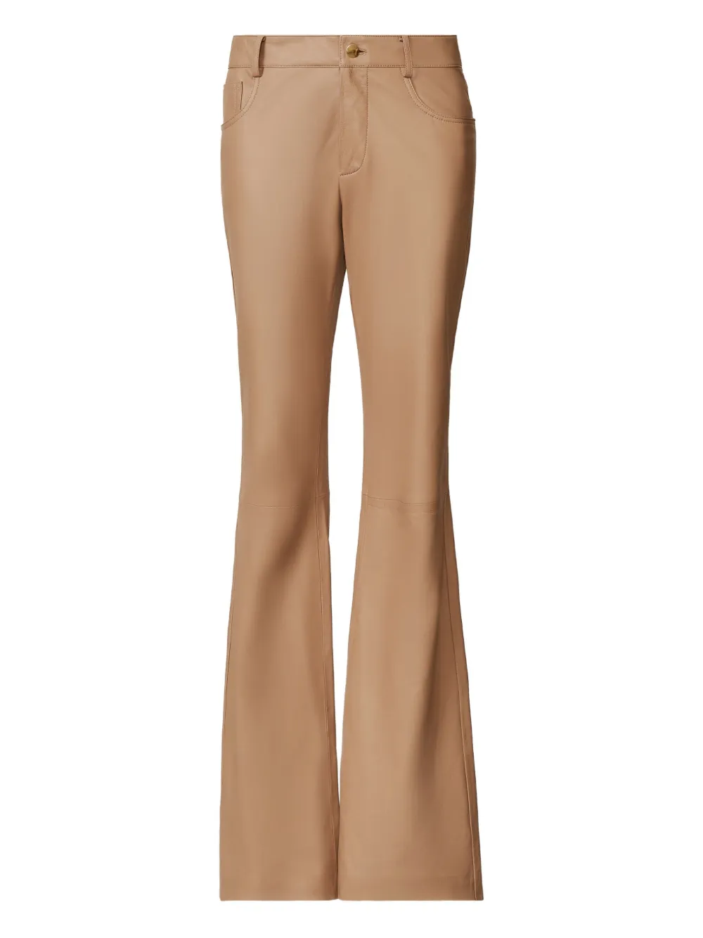 Fabiana Filippi Leren flared broek Bruin