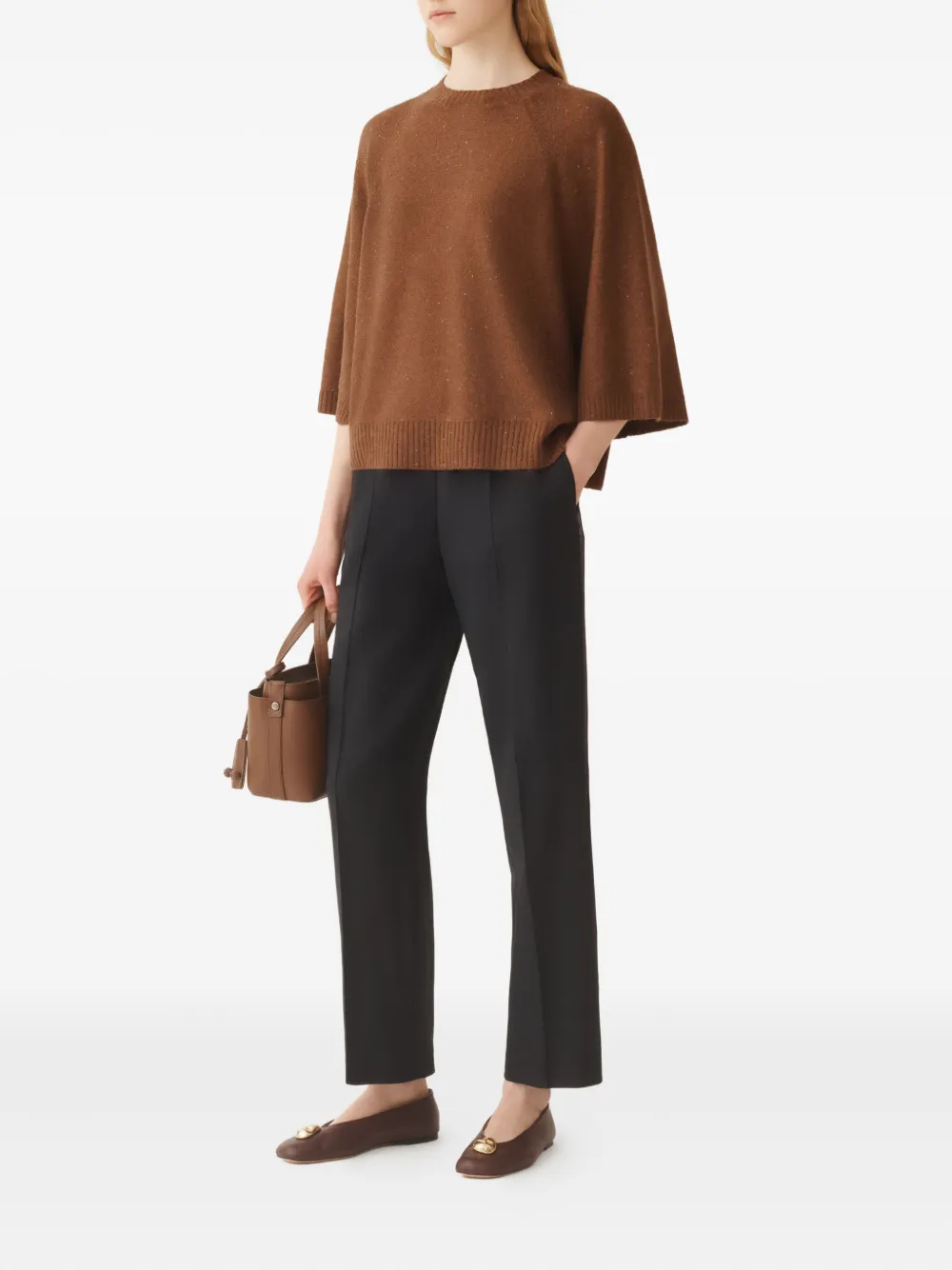 Fabiana Filippi Broek met elastische tailleband Blauw