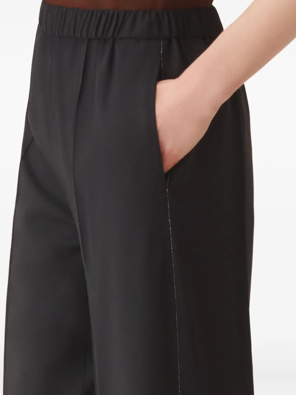 Fabiana Filippi Broek met elastische tailleband Blauw