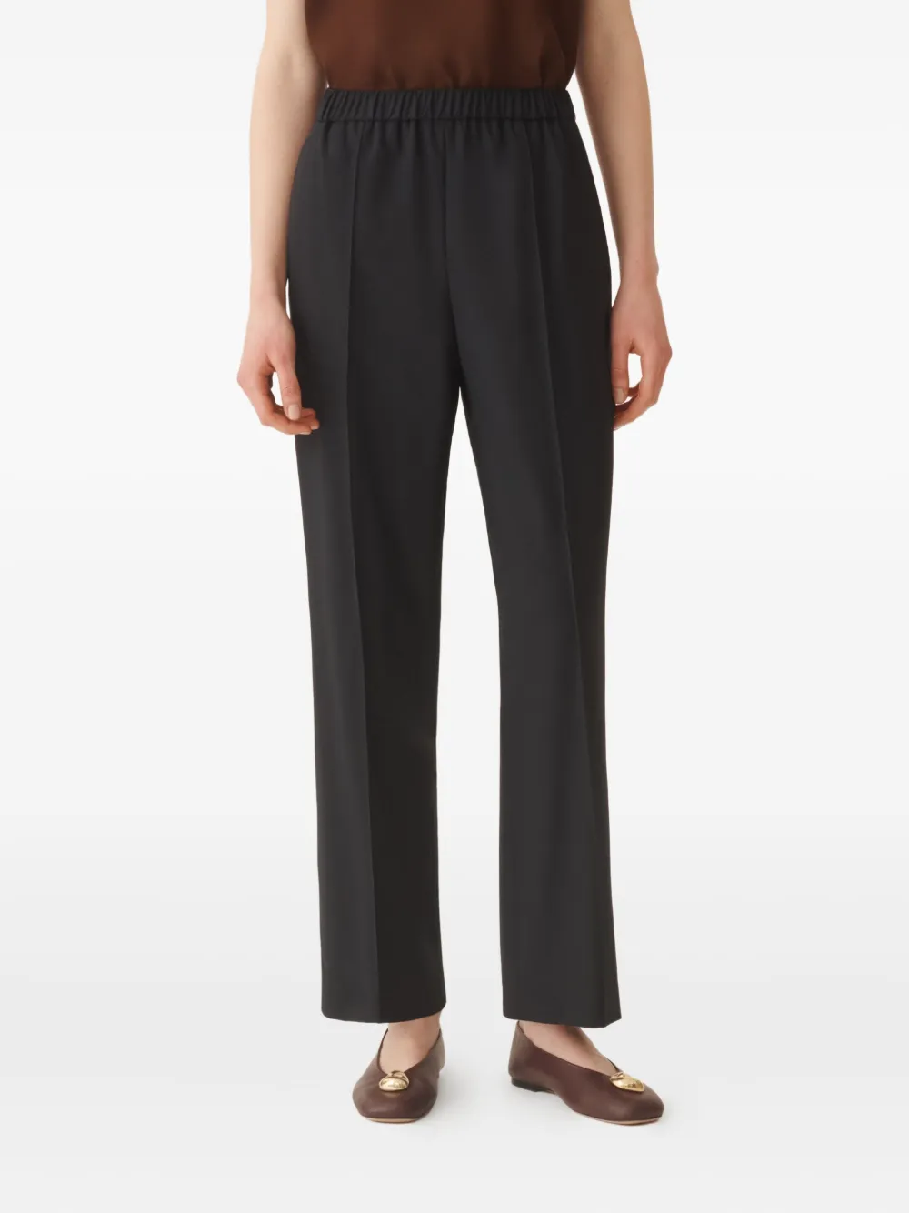 Fabiana Filippi Broek met elastische tailleband Blauw