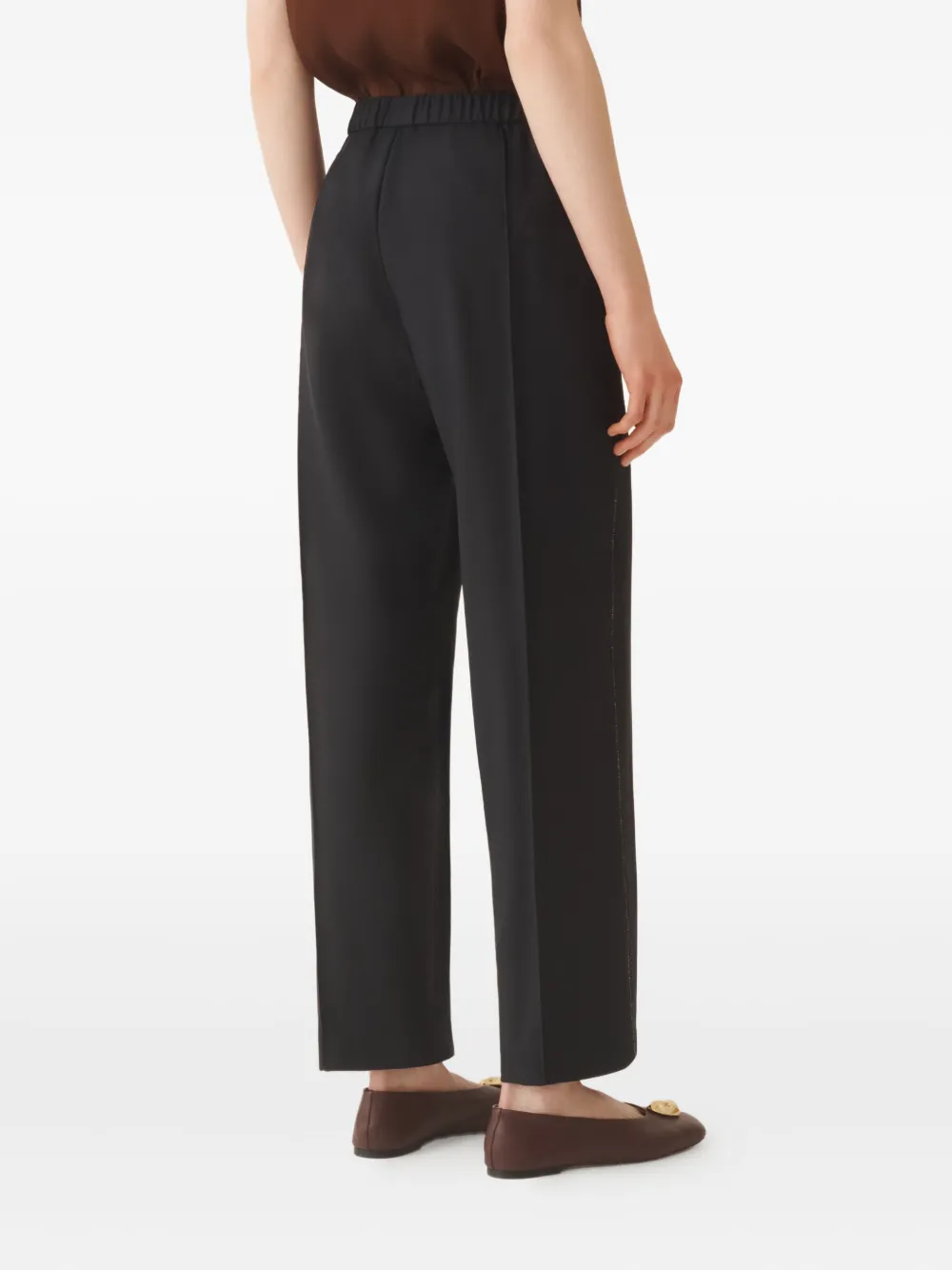 Fabiana Filippi Broek met elastische tailleband Blauw