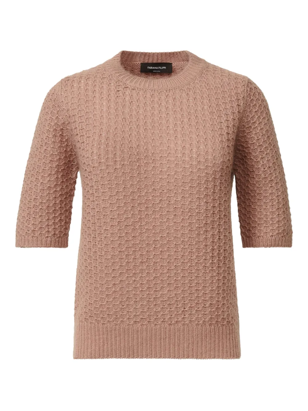 Fabiana Filippi Gebreid T-shirt Roze