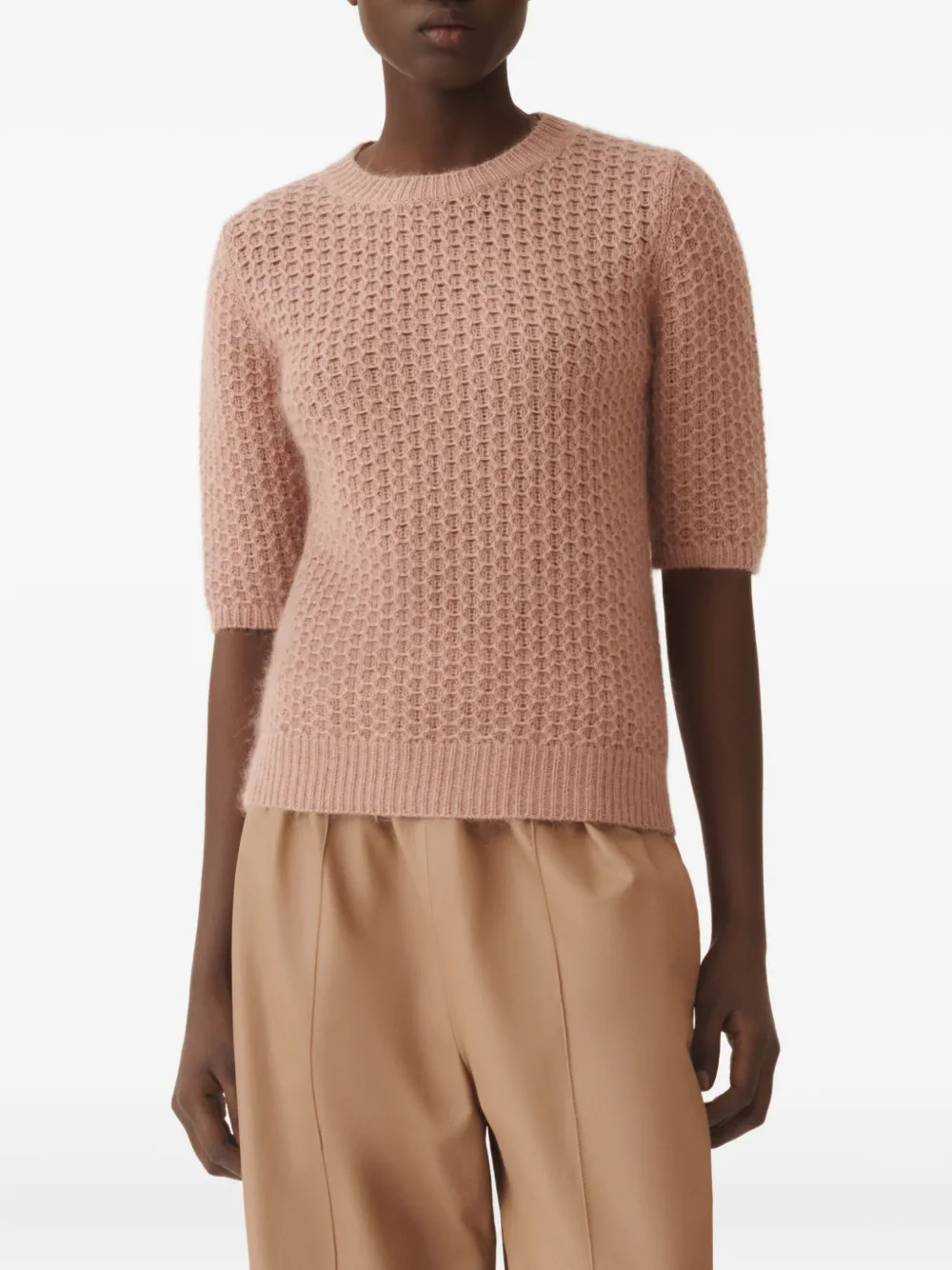 Fabiana Filippi Gebreid T-shirt Roze