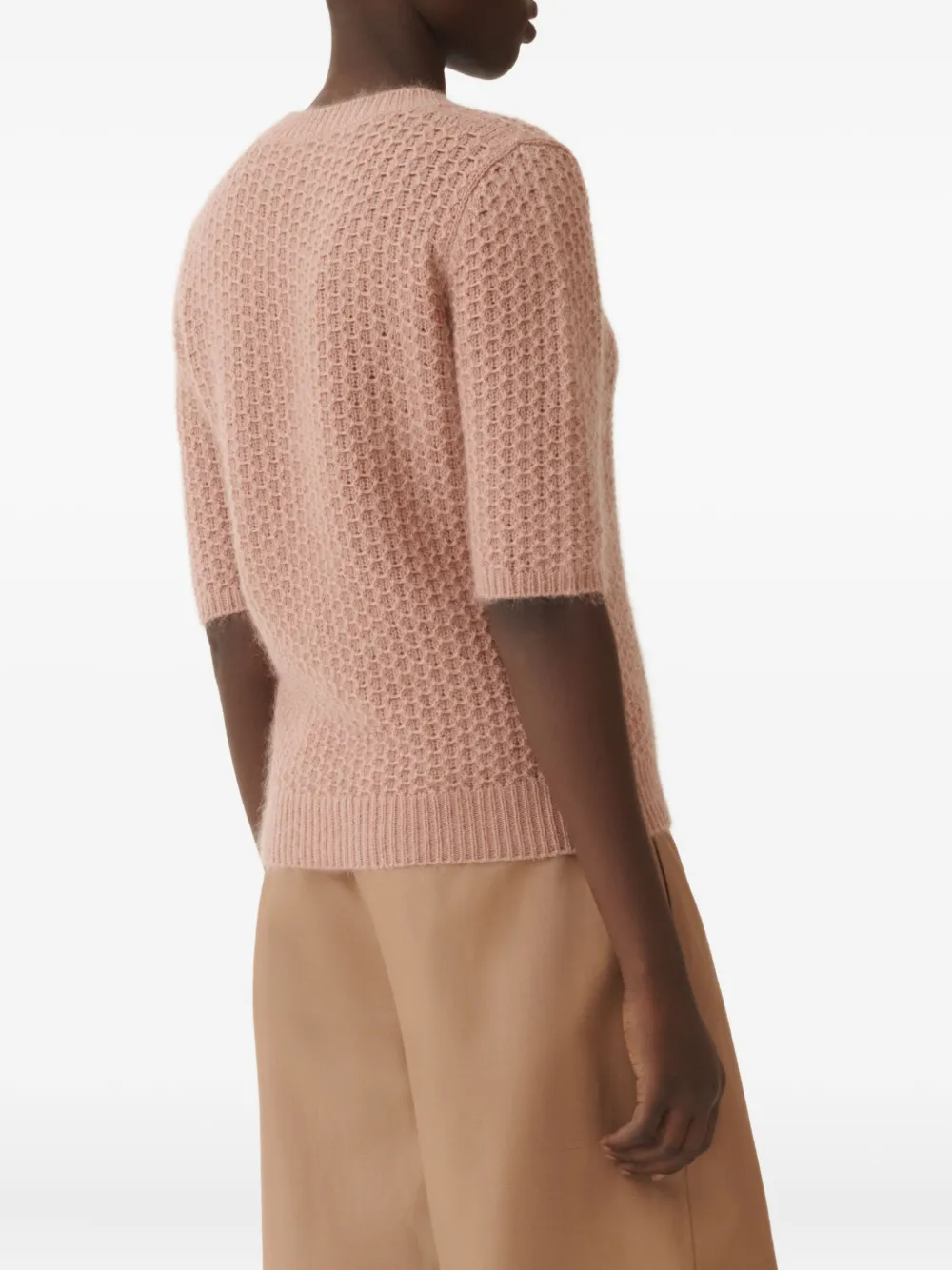 Fabiana Filippi Gebreid T-shirt Roze