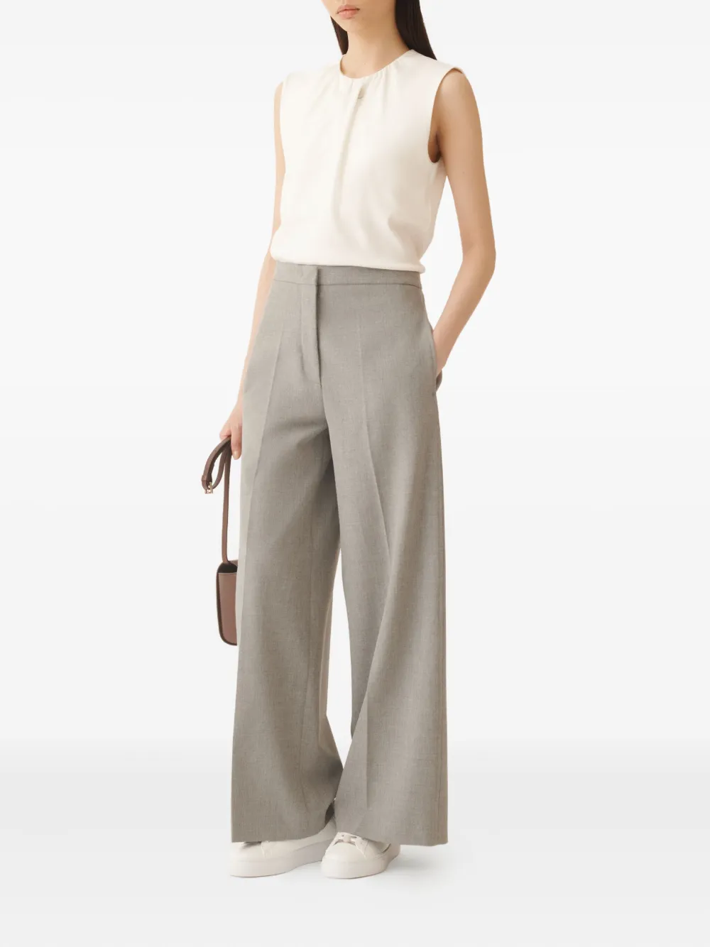 Fabiana Filippi Mouwloze top Beige